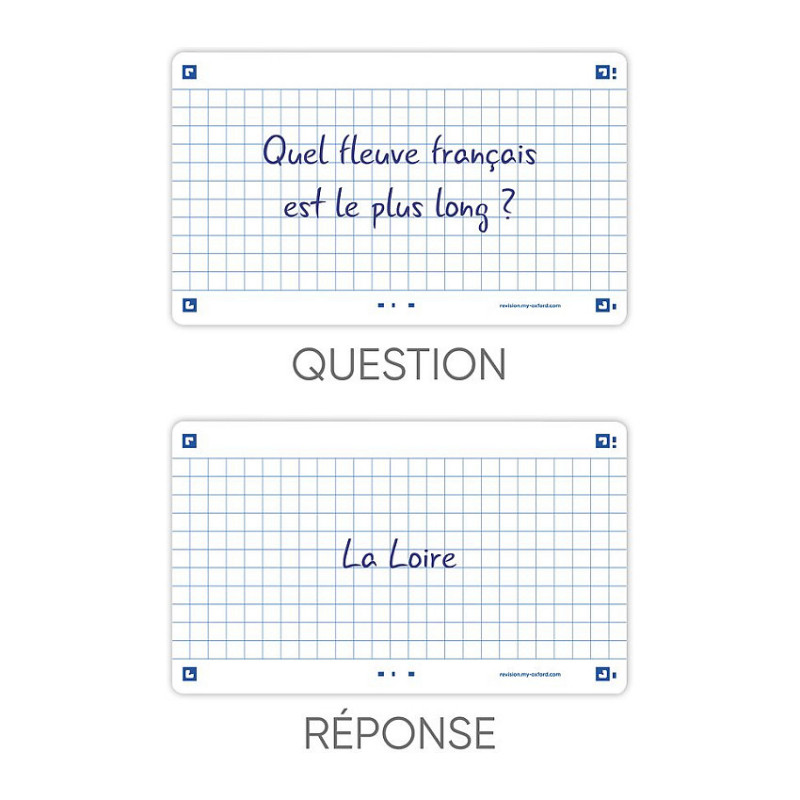 Oxford Flash Index Cards, 80 Sheets, Squared, White