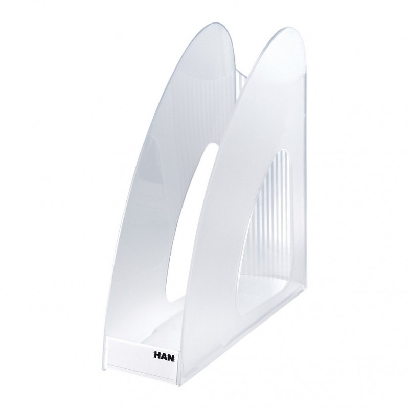 HAN magazine file antistatic, heavy metal-free polystyrene clear-transparent, DIN C4