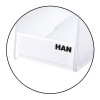 HAN magazine file antistatic, heavy metal-free polystyrene clear-transparent, DIN C4