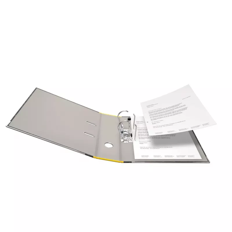FALKEN Recycling Lever Arch File A4, 8 cm, Yellow Marbled