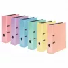 FALKEN Pastel Color Lever Arch File, Cardboard, 8 cm, DIN A4, Peach Orange