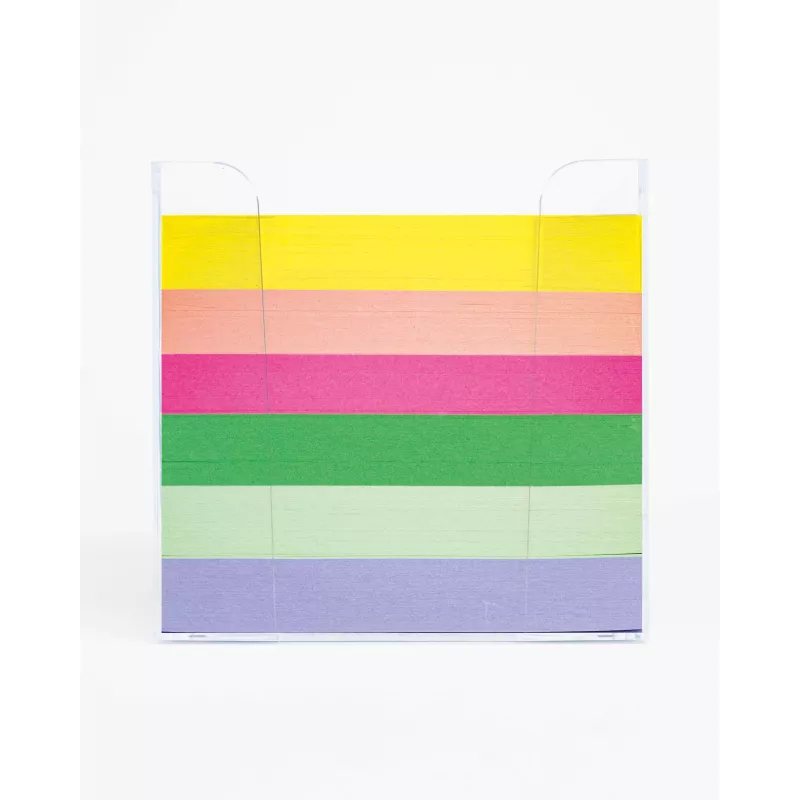Folia Note box HAPPY VIBES transparent incl. 700 note sheets