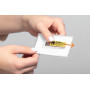 Durable CLICK FOLD Name Badge with Magnet 40 x 75 mm, Transparent, 10 pcs