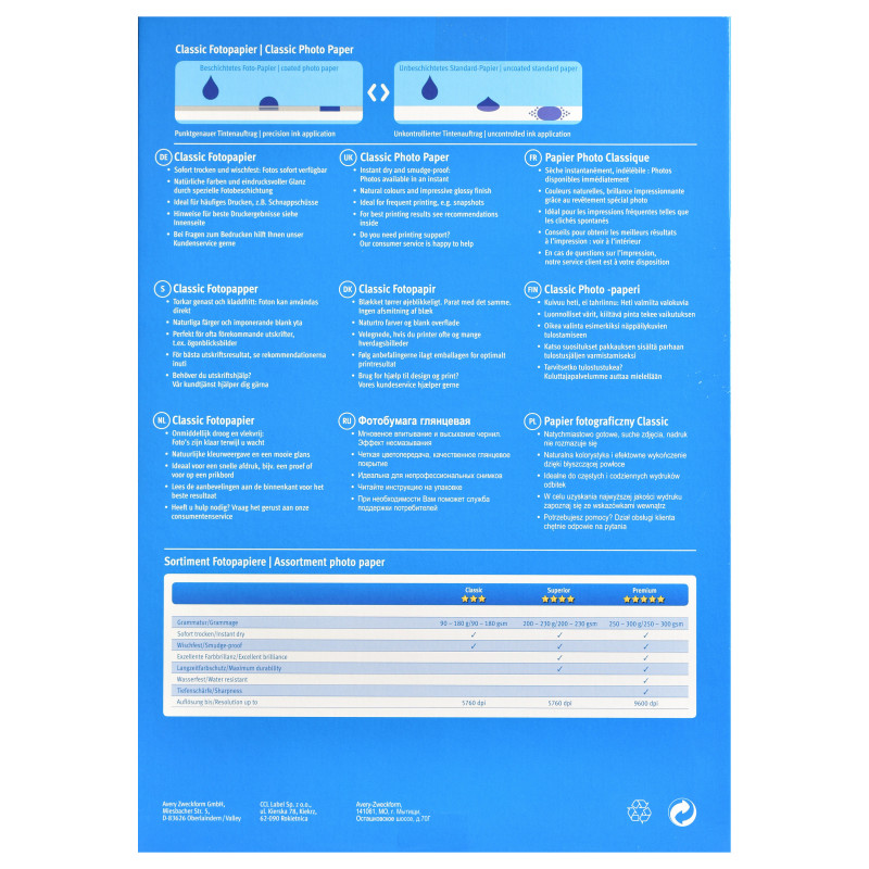 Avery Zweckform Everyday 2496 Photo Paper A4, 180 g/m², White, 100 Sheets