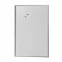 herlitz Magnetic Whiteboard 60 x 80 cm, White Lacquered Steel, Silver-Coloured Wooden Frame