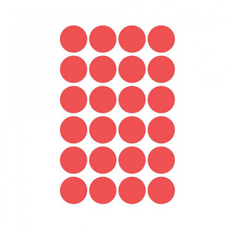 Avery Zweckform Marking Dots 3595, Removable, Red, Ø 18 mm, 96 pcs