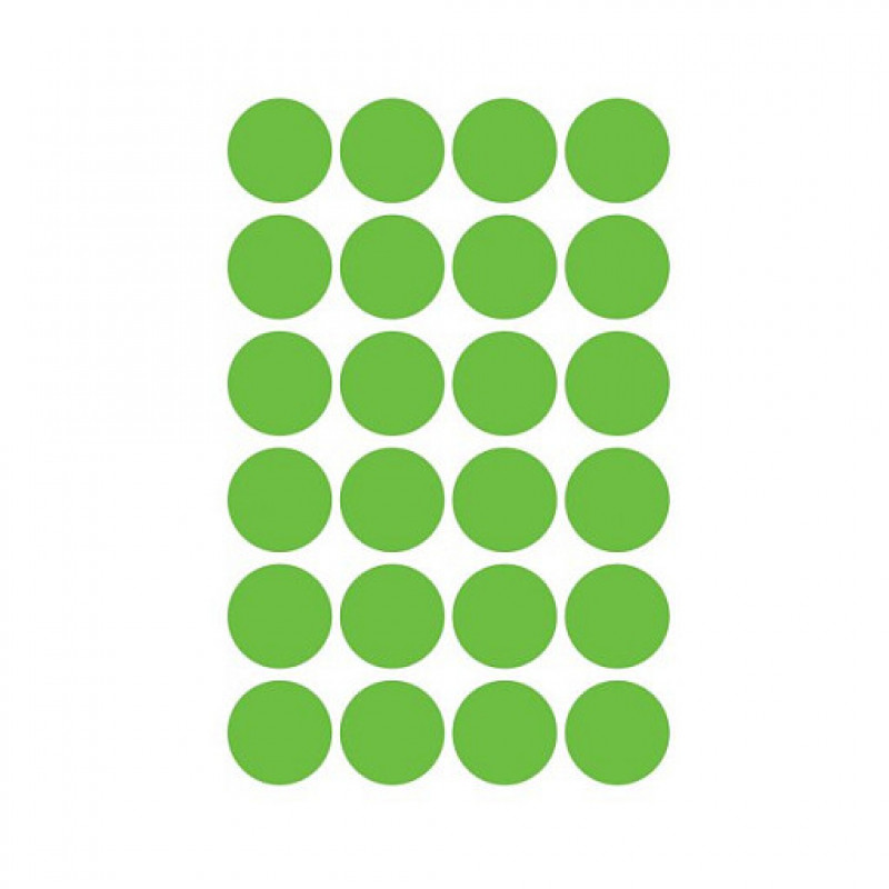 Avery Zweckform 3597 Removable Marking Dots, Ø 18 mm, Green, 96 pcs