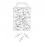 WEDO pinboard pins, white, contents: 20 pieces, pin length: 12 mm, head diameter: 10 mm, in clear-view box (54 100)