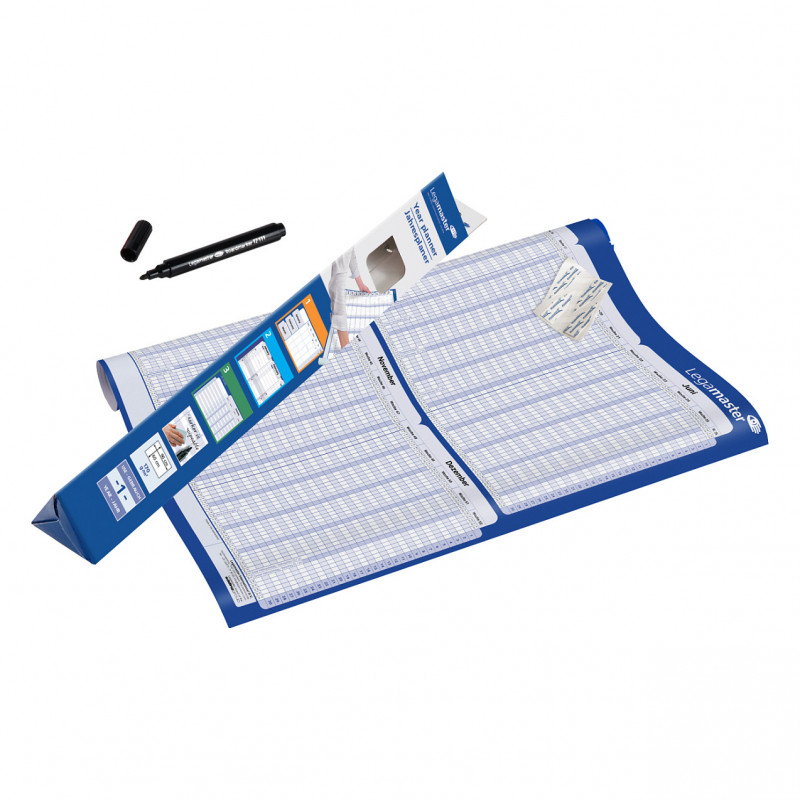 Legamaster Projects Annual Planner, Monthly Layout, 90 x 60 cm