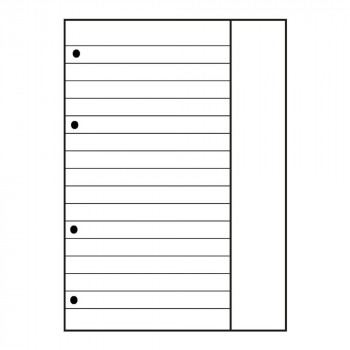 OXFORD ring binder insert A4 lined, 50 sheets
