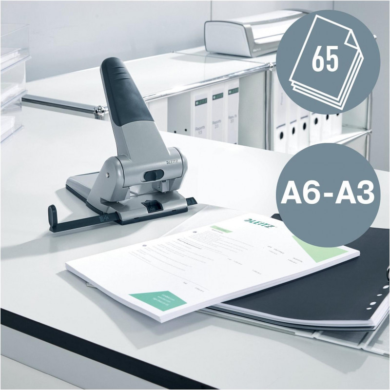 Leitz 5180 Filing Punch, Black