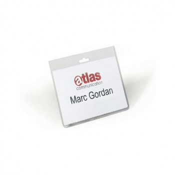 DURABLE name badges transparent 9 cm x 6 cm