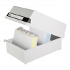 HAN Index Card Box with Lid, DIN A5, for 1,300 Cards, Grey (955-11)