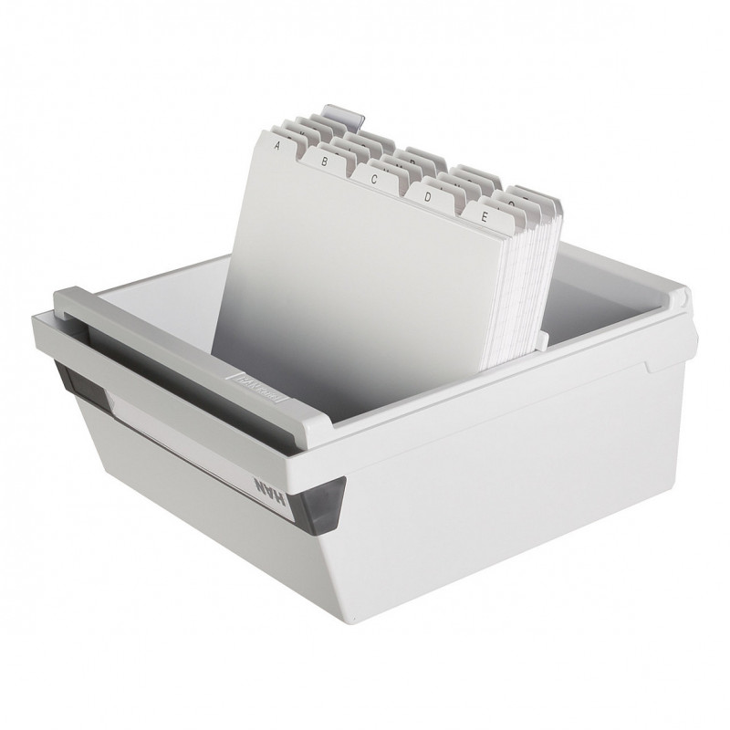 HAN index card box A5 for 800 index cards grey