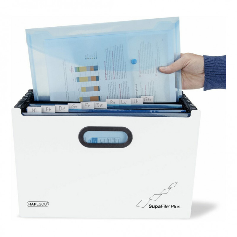 RAPESCO® expanding file DIN A4 extra wide 13-pocket white