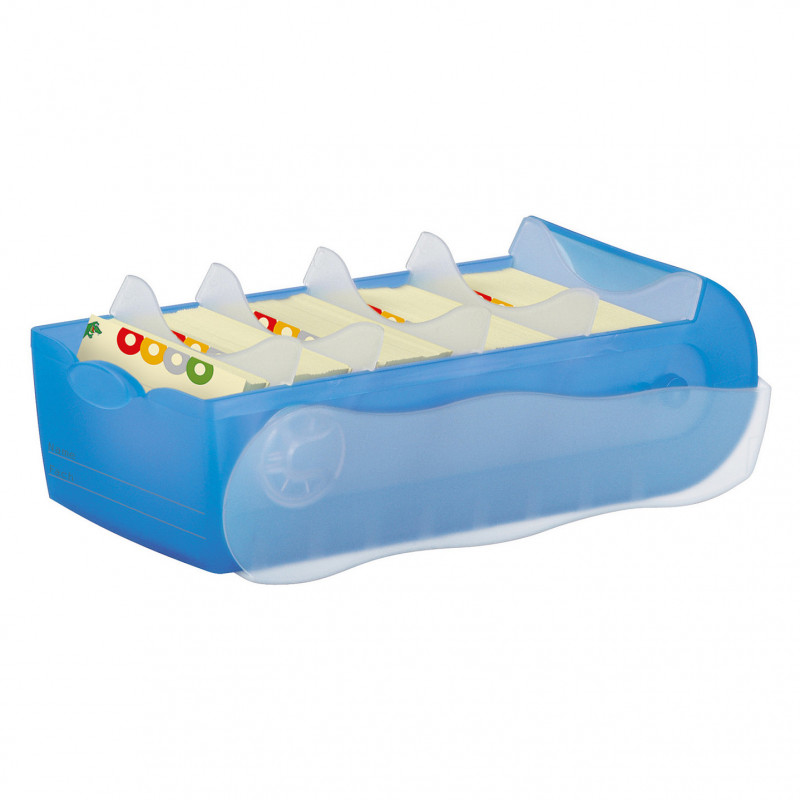 HAN Croco index card box DIN A8 500 index cards blue