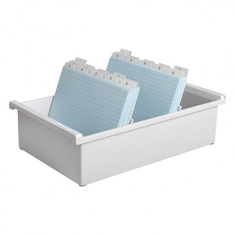 HAN Index Card Box DIN A5 for 1,300 Index Cards, Grey, without Lid