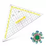 ARISTO Geometry Triangle Ruler with Grip, 25.0 cm