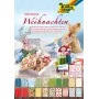 folia Christmas Motif Pad, 270 g/m², Assorted Colours