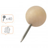 nobo Push Pins, Brown, 40 pcs.