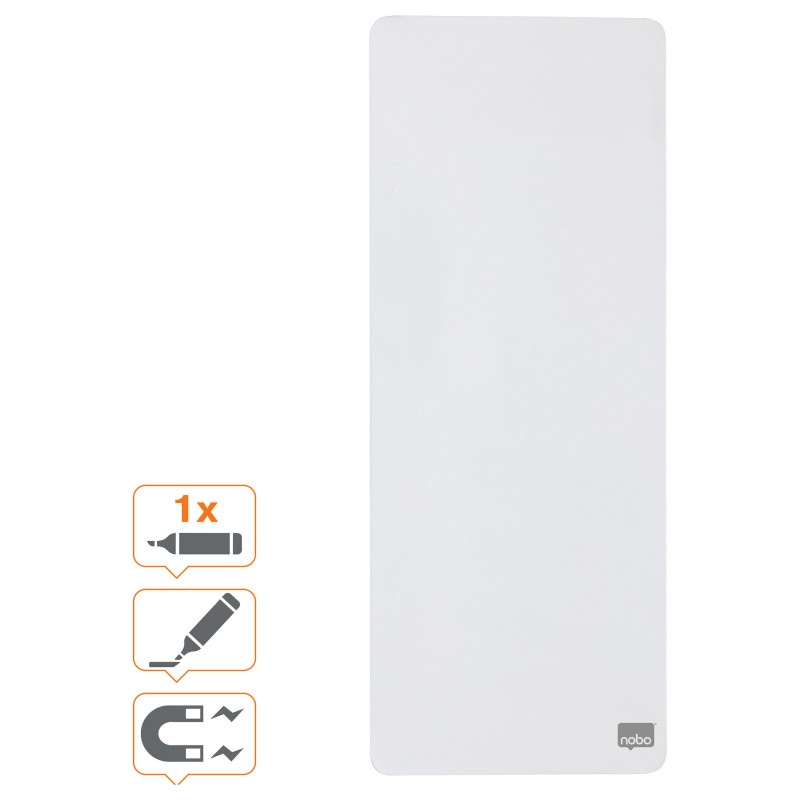 nobo Mini Whiteboard, 14 x 36.5 cm