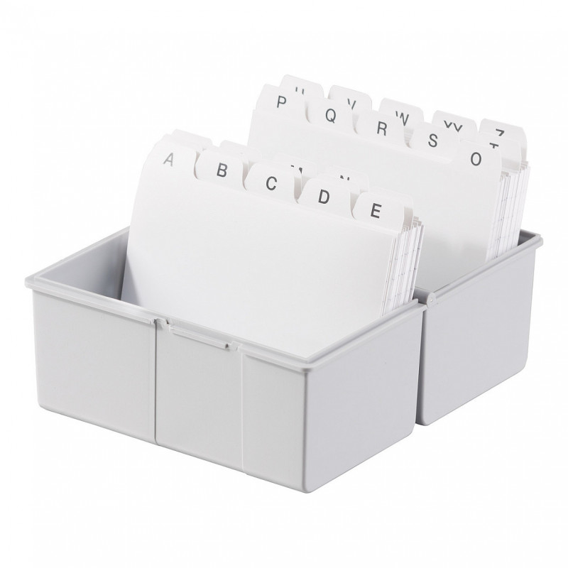 HAN A8 index card box DIN A8 200 index cards light grey