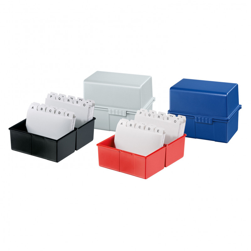 HAN A8 index card box DIN A8 200 index cards light grey