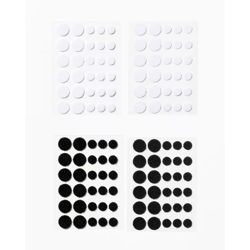 Folia Hook-and-Loop Dots, Black & White (2306)