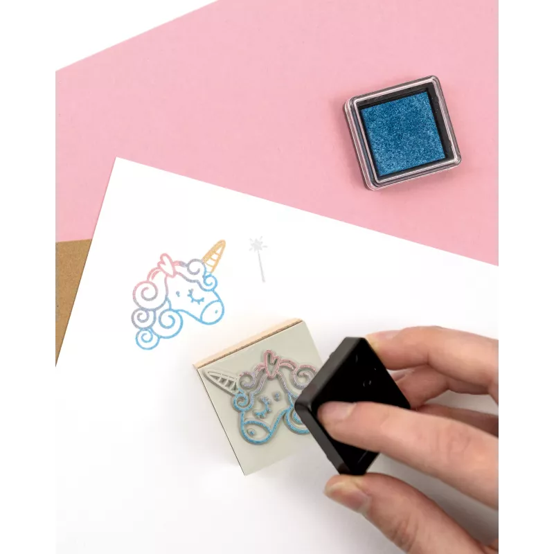 folia ink pads 6x 2.4 x 2.4 cm gold, silver, copper, red, blue, green