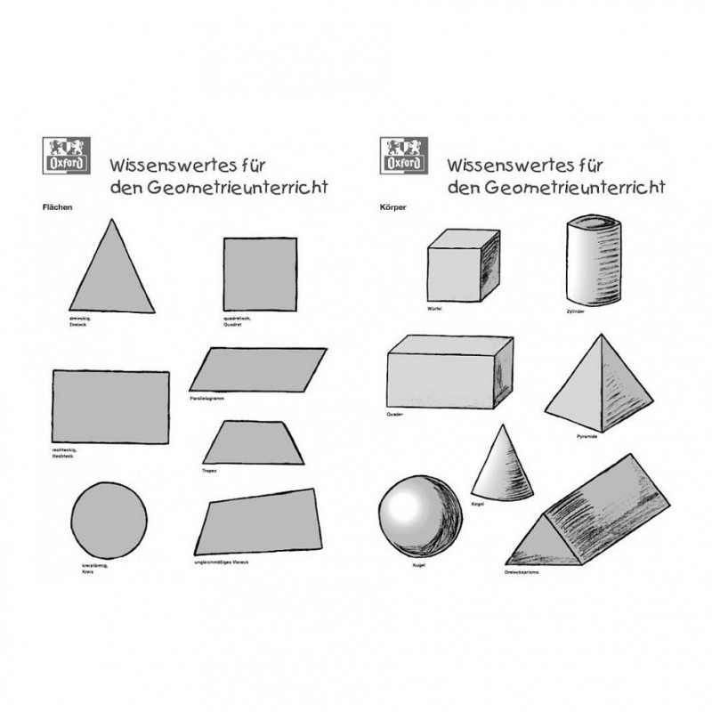 OXFORD geometry exercise books dot grid A4 16 sheets