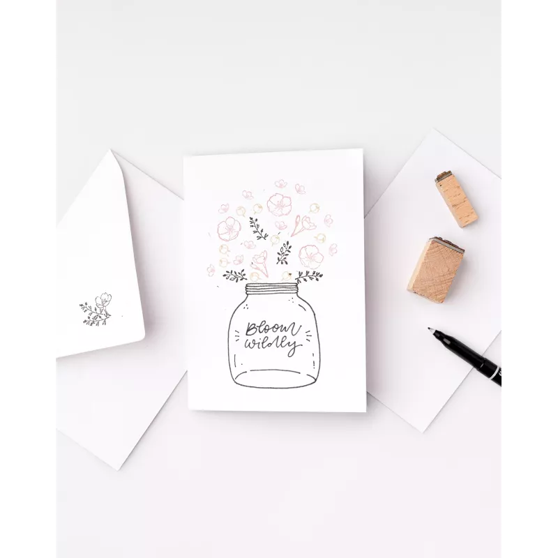 folia folding cards, 5 cards, white