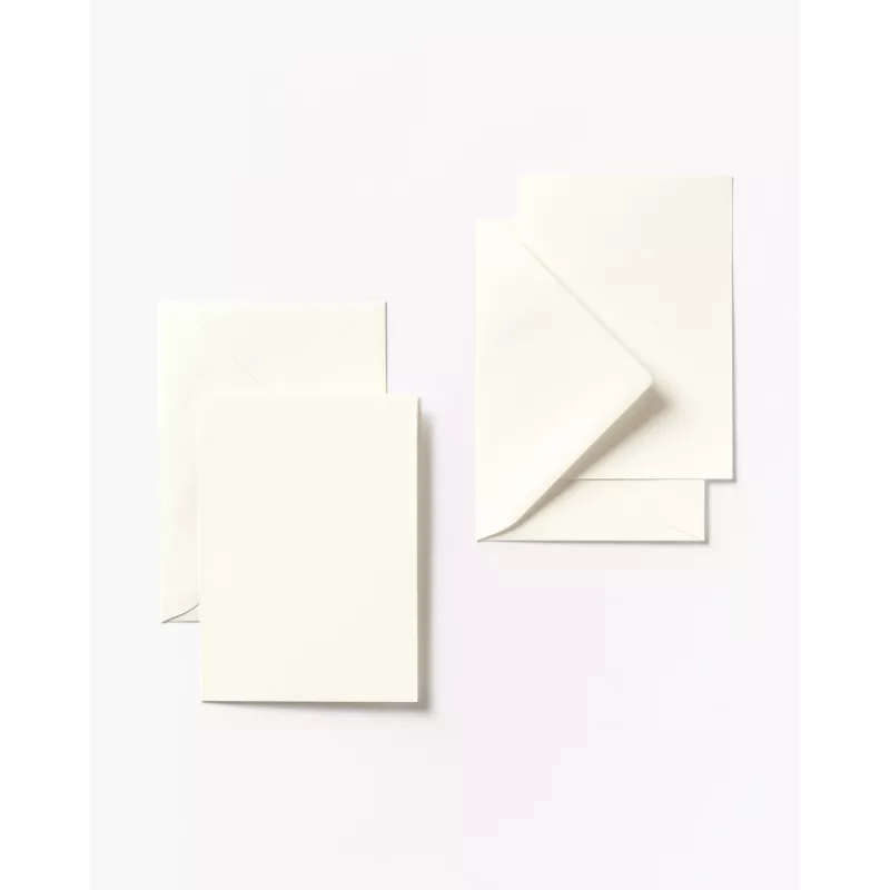 Folia Folded Cards, Pearl White, 5 pcs.