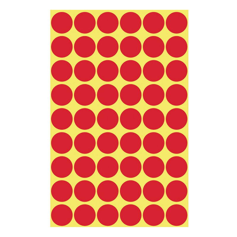 AVERY Zweckform Marking Dots 3141, Red, Ø 12 mm, 270 Pieces