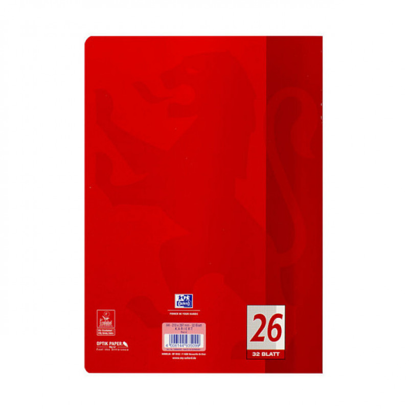 OXFORD double exercise book squared DIN A4 32 sheets