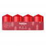 Bolsius Cylinder Candles Ø60x40 mm, Red, 4 pcs