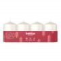 Bolsius Cylinder Candles Ø60x40 mm, White, 4 pcs