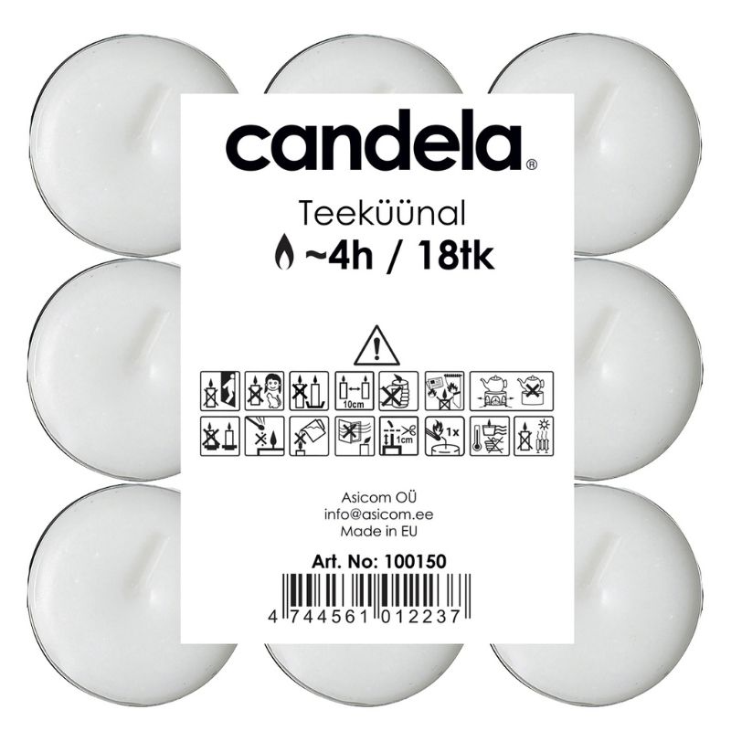 Candela Tealights, 18 pcs