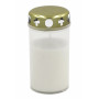 Candela Cemetery Candle with Cap, Burning Time approx. 40 h, White