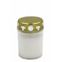 Candela Grave candle with cap, burning time ~20h, white