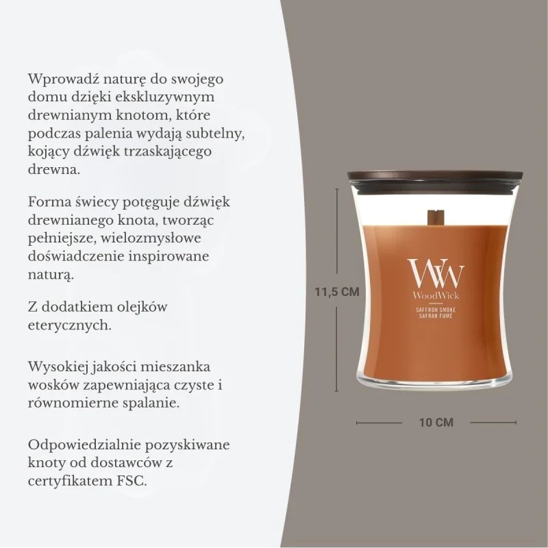 WoodWick Saffron Smoke Candle, Medium