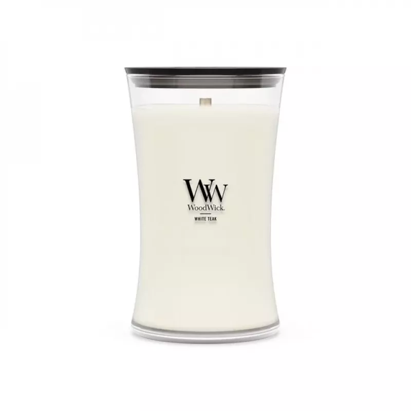WoodWick White Teak Candle, Large, 610 g