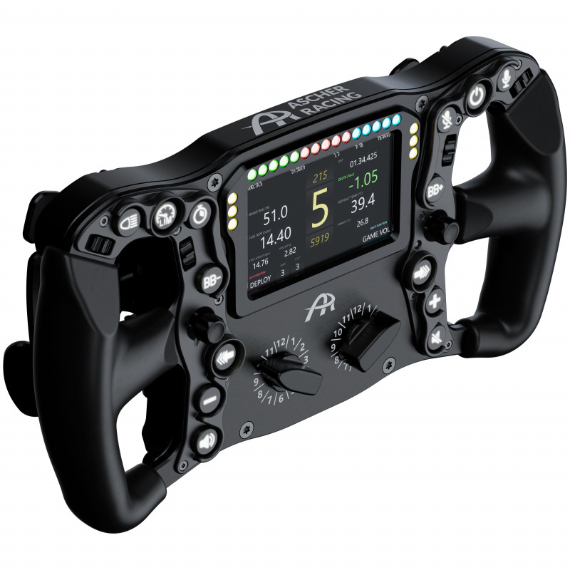 Ascher Racing Ultimate Black Edition Sim Racing Steering Wheel