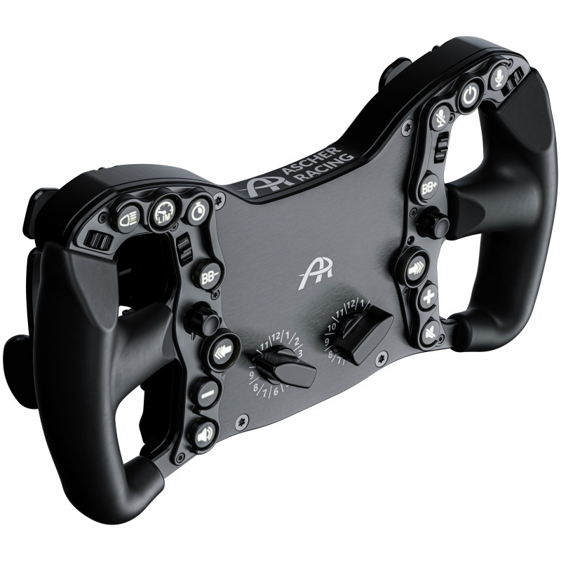 Ascher Racing Pro-USB Black Edition Sim Racing Steering Wheel
