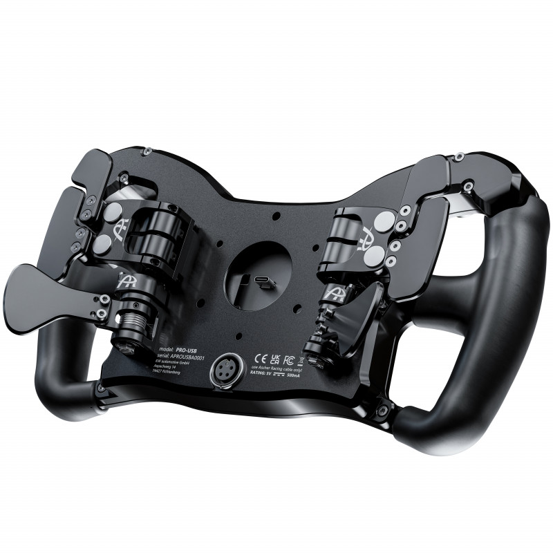 Ascher Racing Pro-USB Black Edition Sim Racing Steering Wheel