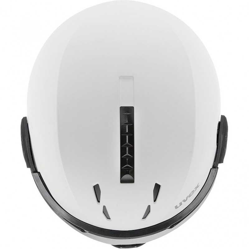 UVEX Instinct Visor Ski Helmet, Black/White, 53-55 cm (56/6/260/50)