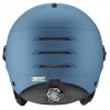 UVEX Wanted Visor Ski Helmet, Stone/Blue, 58-61