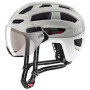UVEX Finale Visor Bicycle Helmet, White/Sand, 52-57