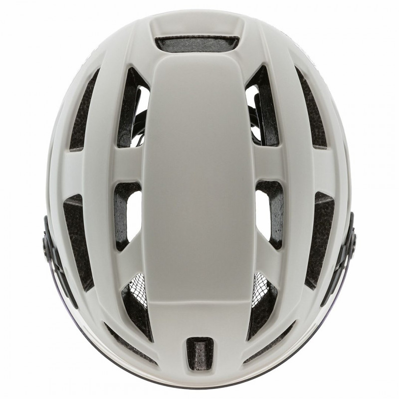 UVEX Finale Visor Bicycle Helmet, White/Sand, 52-57