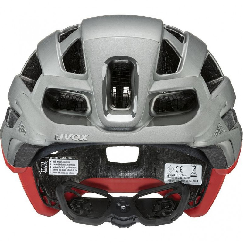 UVEX Finale Light 2.0 Bicycle Helmet, Grey/Red, 52-57