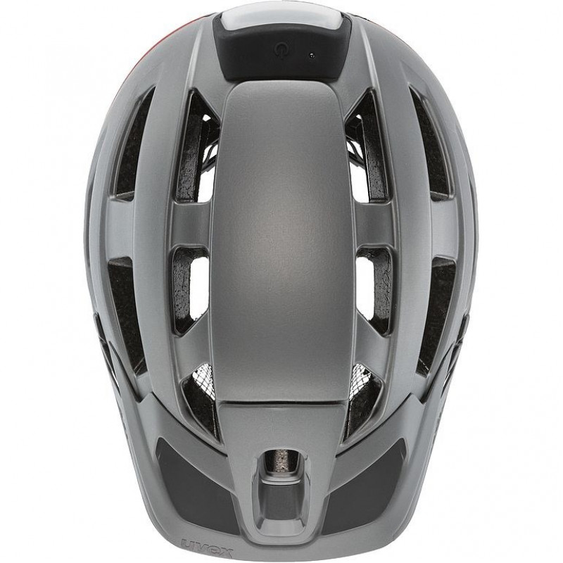 UVEX Finale Light 2.0 Bicycle Helmet, Grey/Red, 52-57